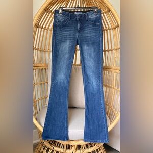 Democracy Ab Solution Bootcut Jeans US 4 Blue Stretch Shaping Slight Flare Denim